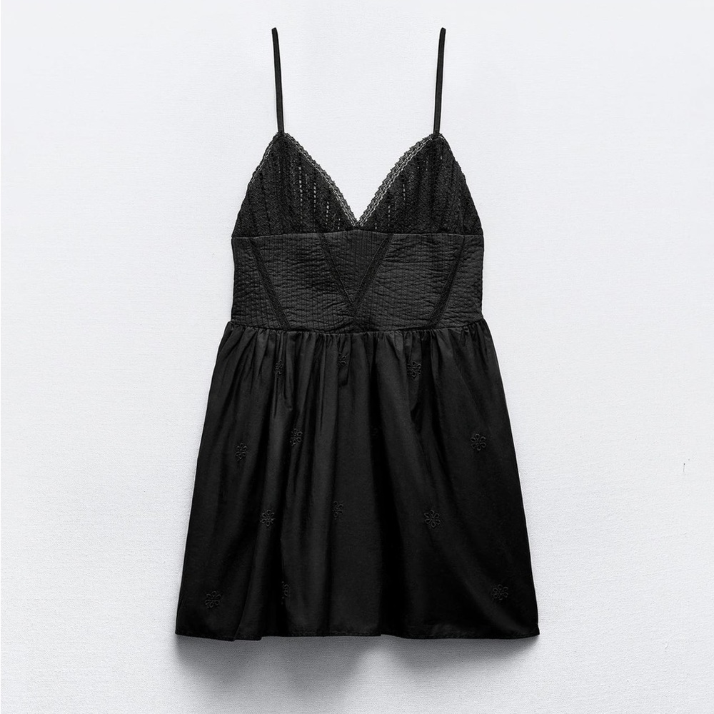 NWT zara black corset dress